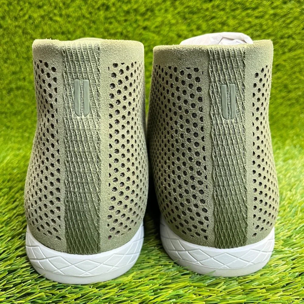 Nobull Mid Suede Trainers Mens Size 18 Green White Running Lace Up Shoes Sneaker